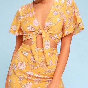 Amuse Society floral tie front dress